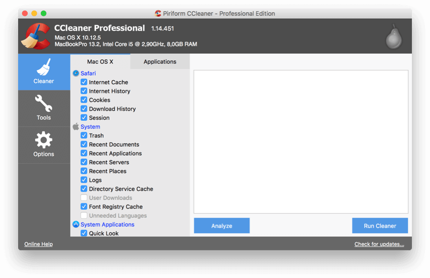 old version ccleaner for mac