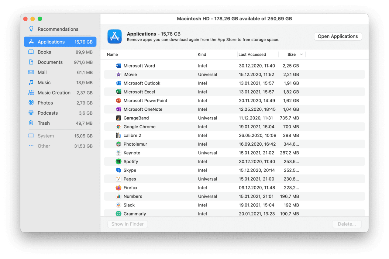 how to free up disk space on mac