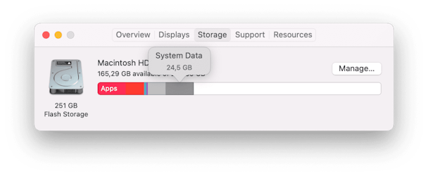 How clear System Data storage on Mac