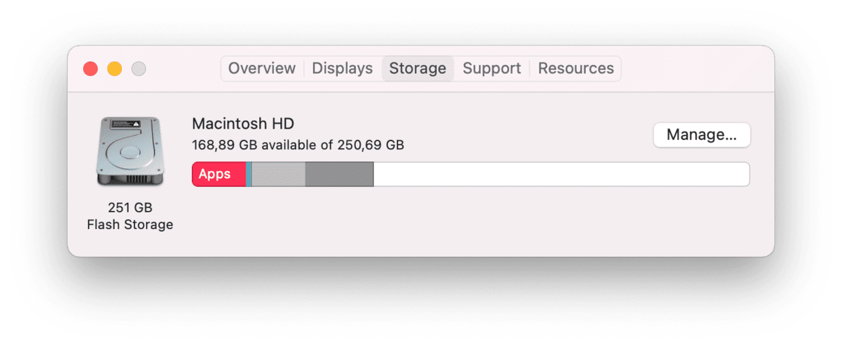 your disk space is almost full mac