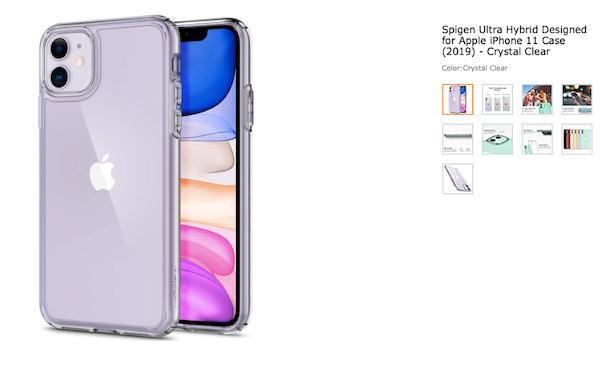 Spigen Ultra Hybrid Designed for Apple iPhone 11 Case (2019) - Crystal Clear