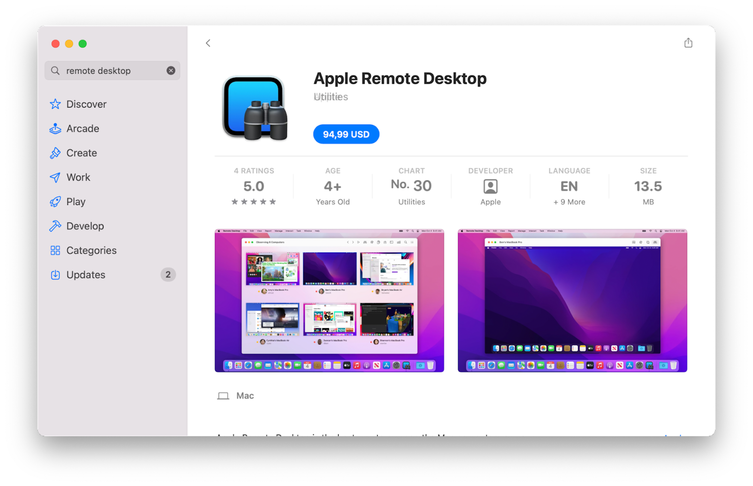 apple remote desktop education