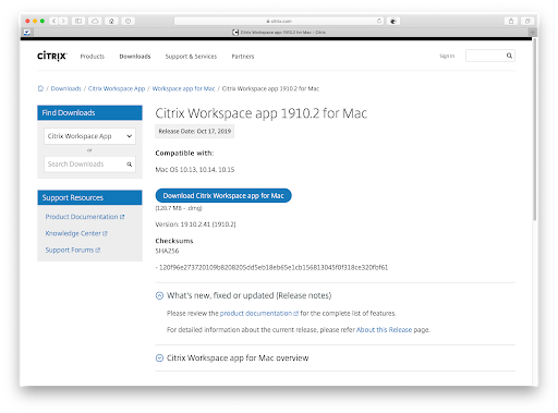 how to update citrix on mac