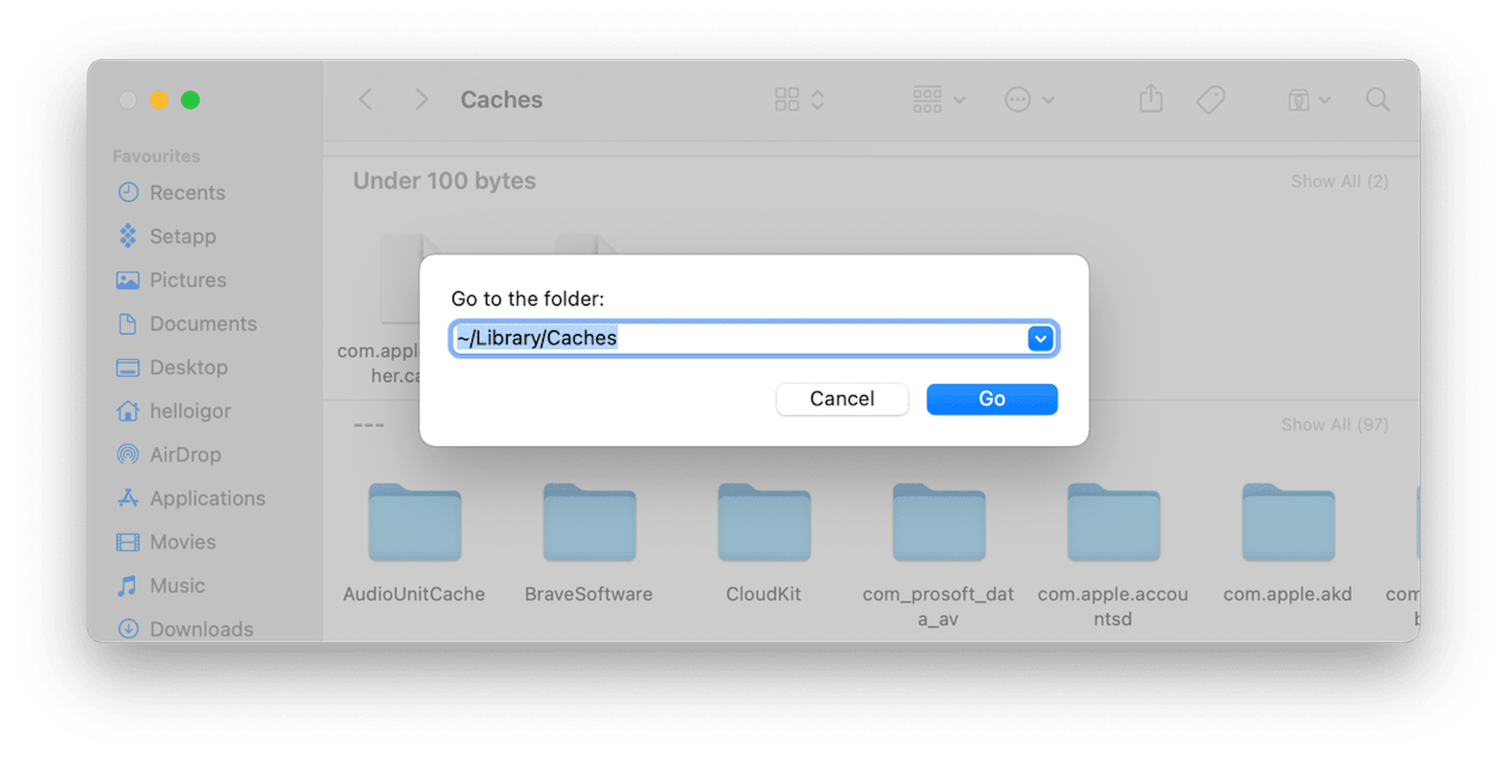 how to clear download cache on mac