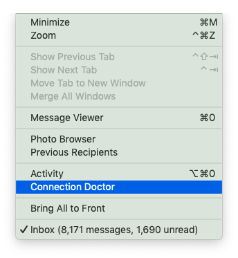 mac email client bug