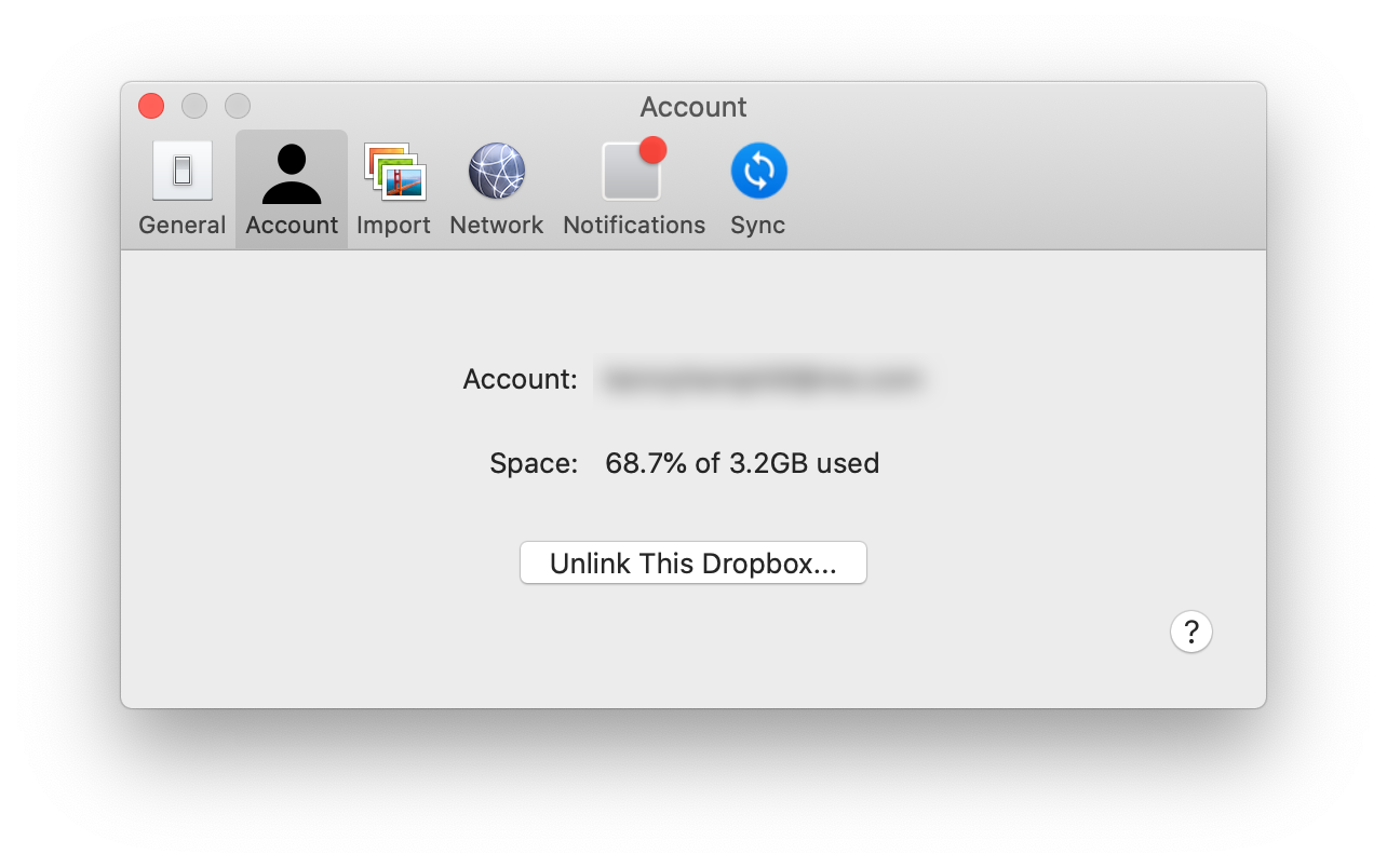 logout of dropbox on mac