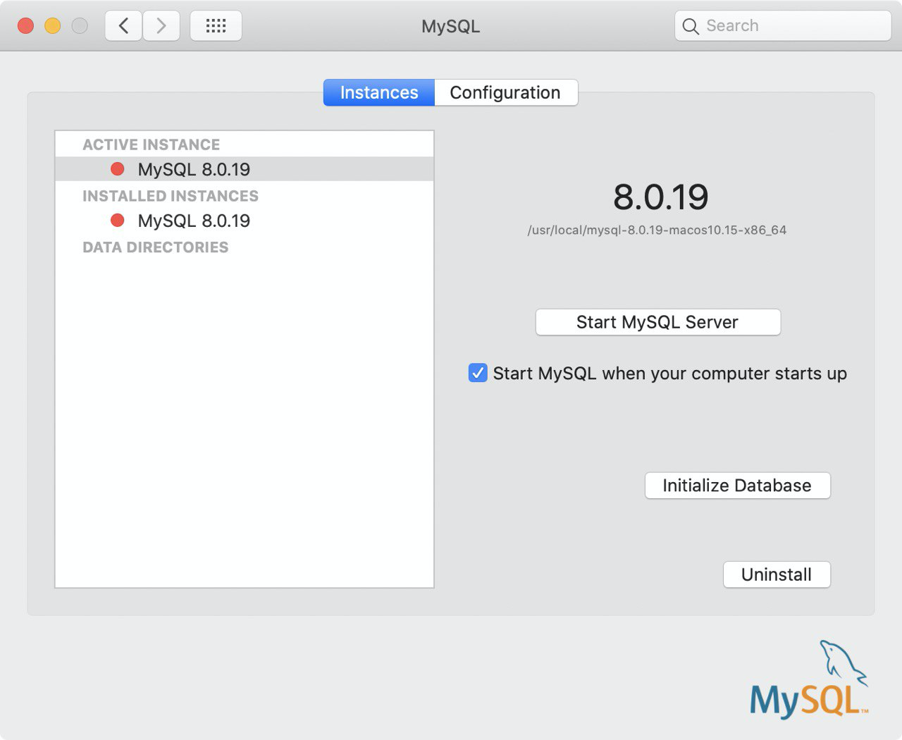 start mysql server mac button wont strt